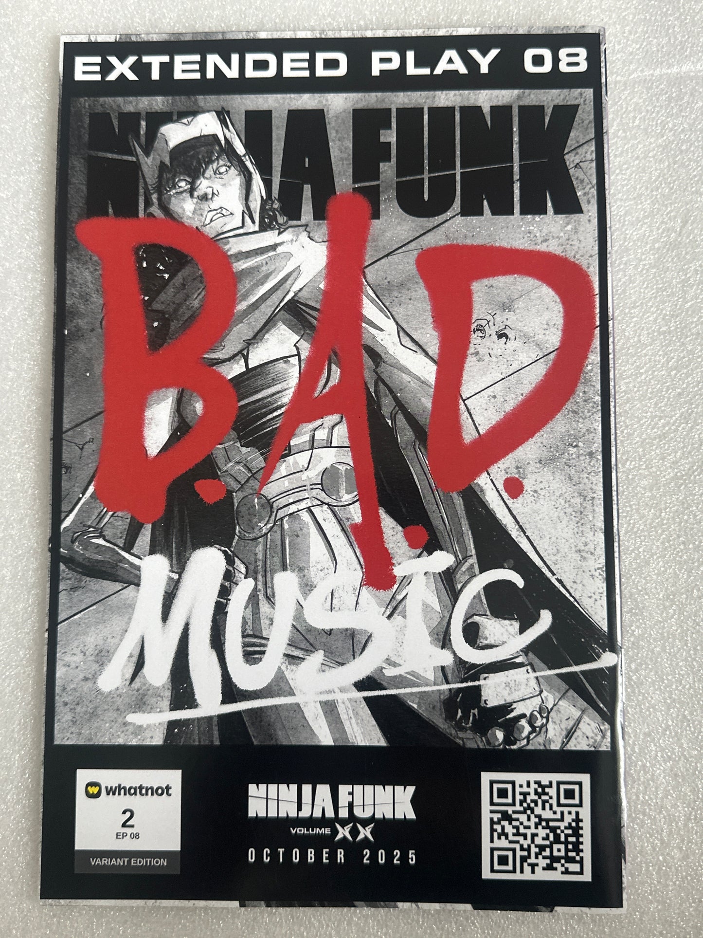 Ninja-Funk B.A.D. Music #2 EP 08 Variant Sanders Cover 87/100 Whatnot Publishing 2025