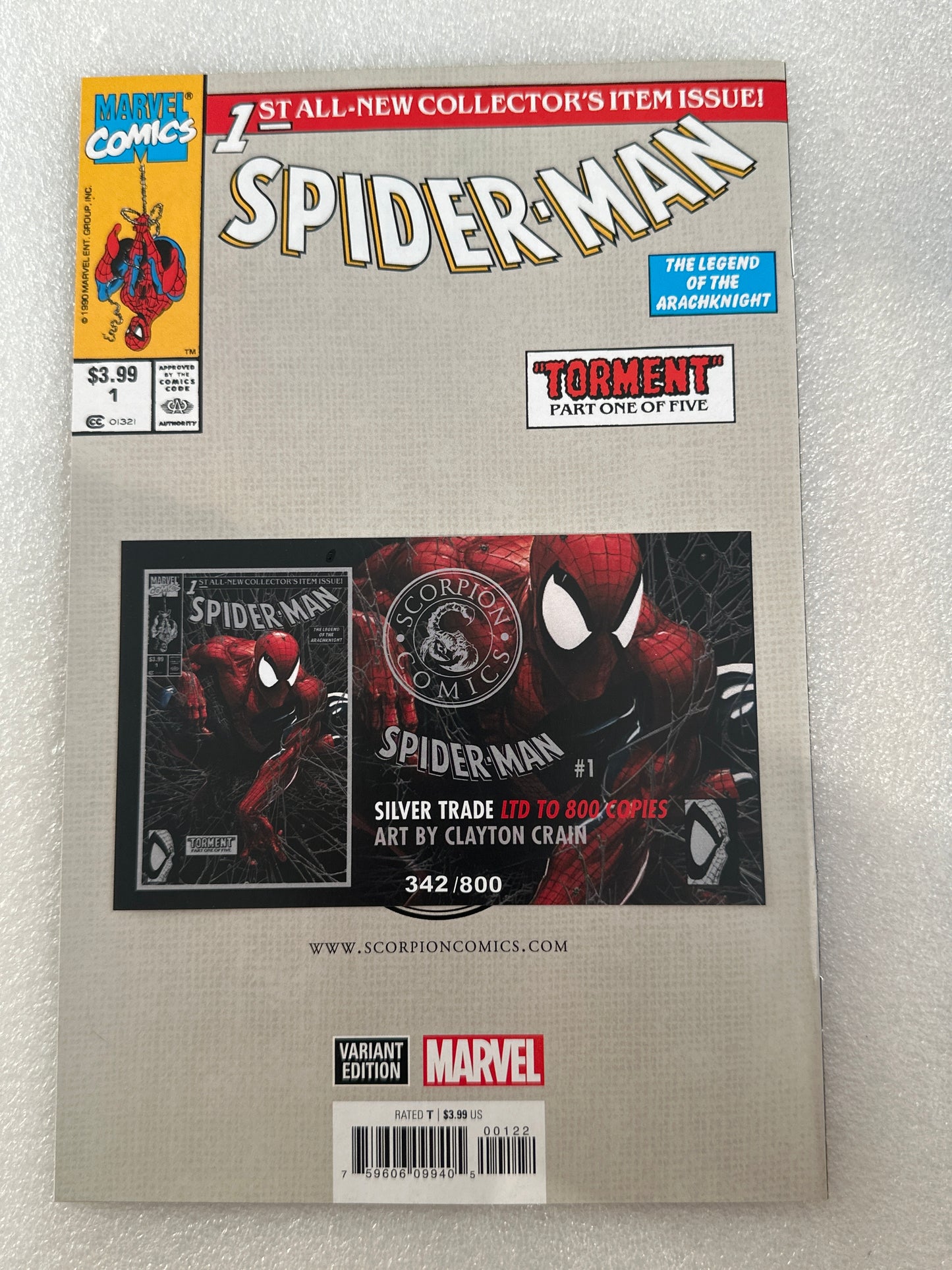 Spider-Man #1 Facsimile Crain Silver #342/800 Marvel 2022