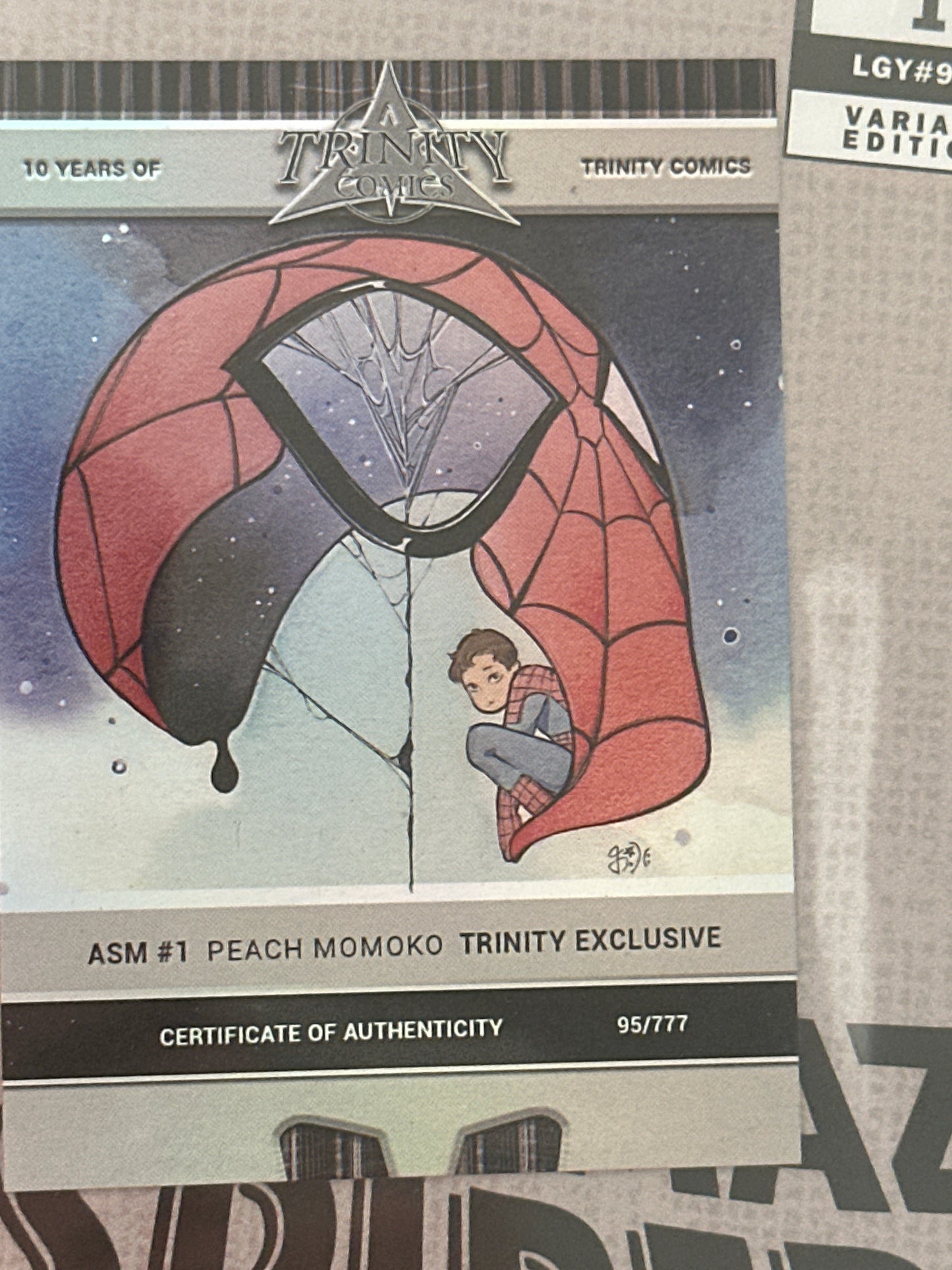 Amazing Spider-Man #1 Momoko Foil COA Variant Set #95/777 Marvel 2025