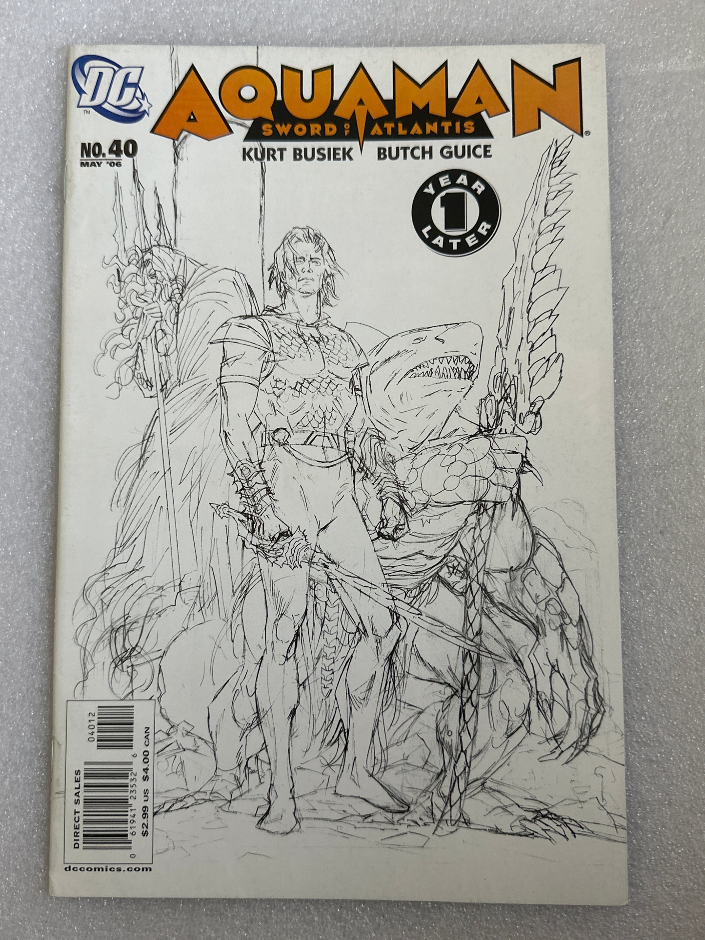 Aquaman #40 2nd print sketch DC 2006