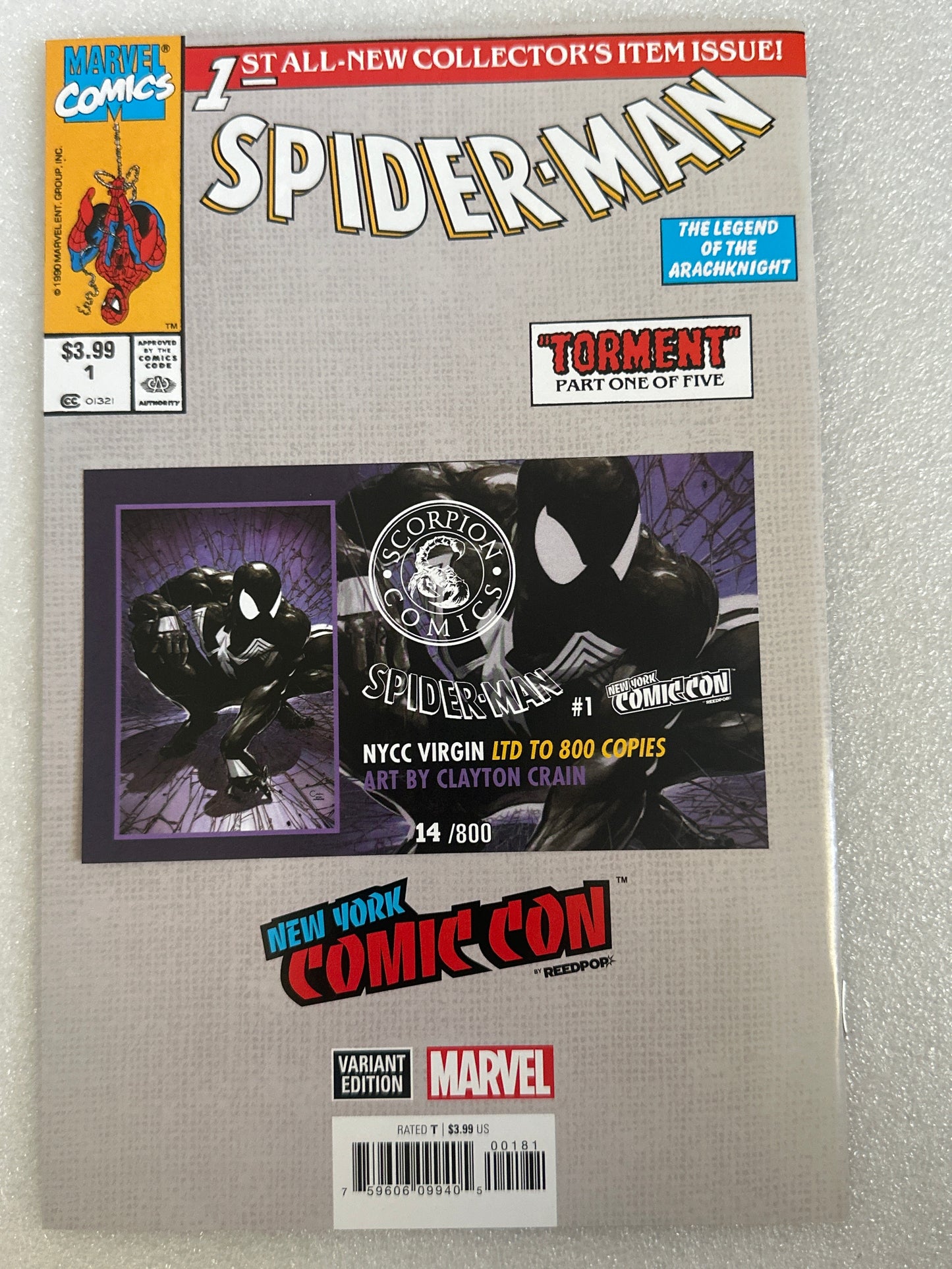 Spider-Man #1 Facsimile Crain NYCC Virgin #14/800 Marvel 2022