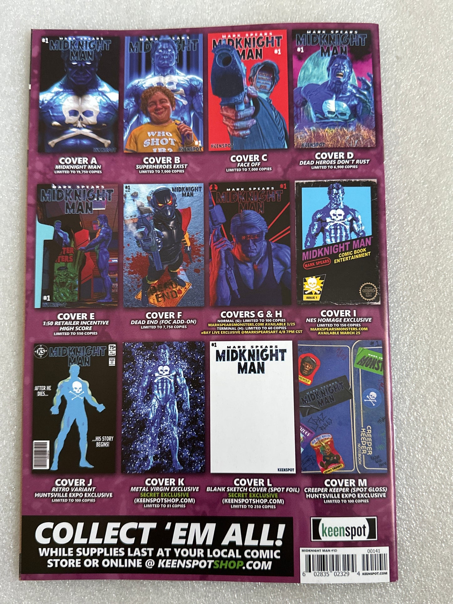Mark Spears Midknight Man #1 Cover D Keenspot 2026