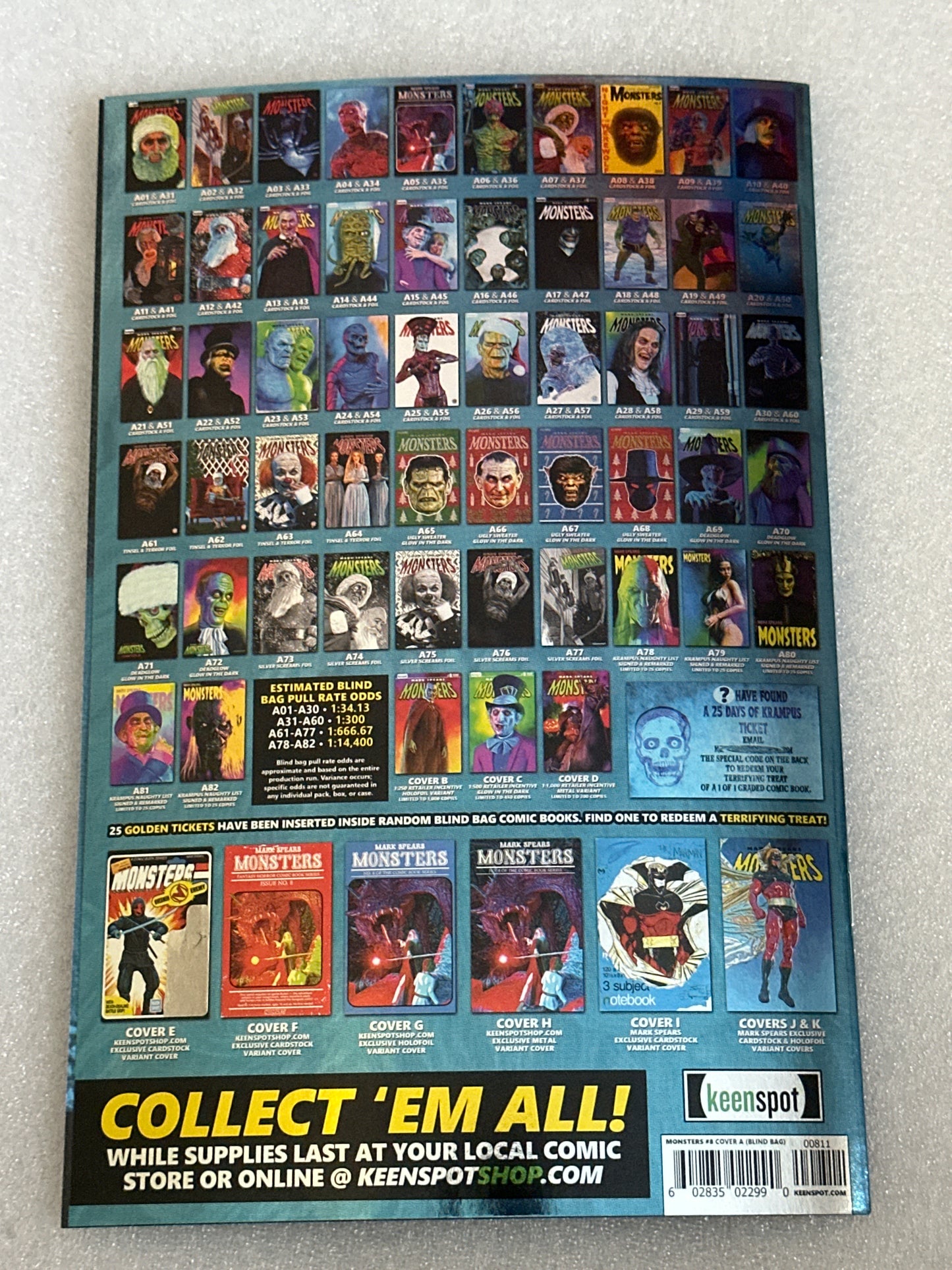 Mark Spears Monsters #8 cover A56 1:300 virgin foil