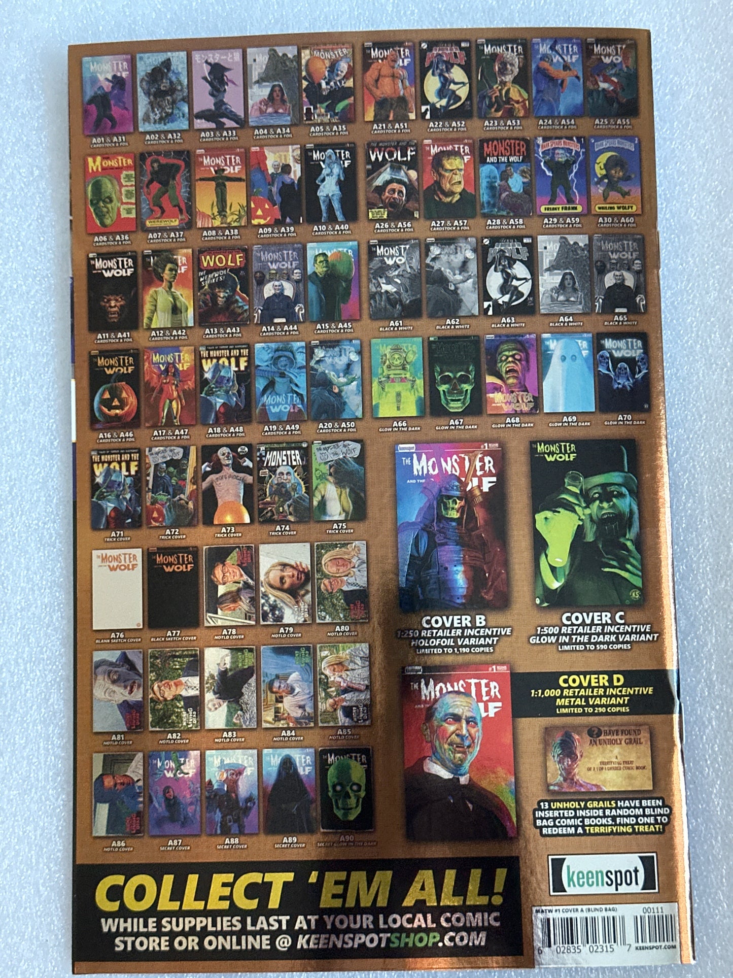 Mark Spears Monster and the Wolf #1 Cover A54 Foil