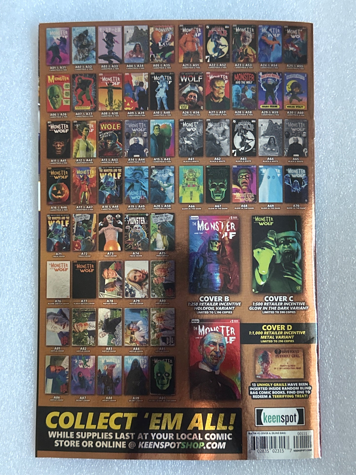 Mark Spears Monster and the Wolf #1 Cover A36 Foil