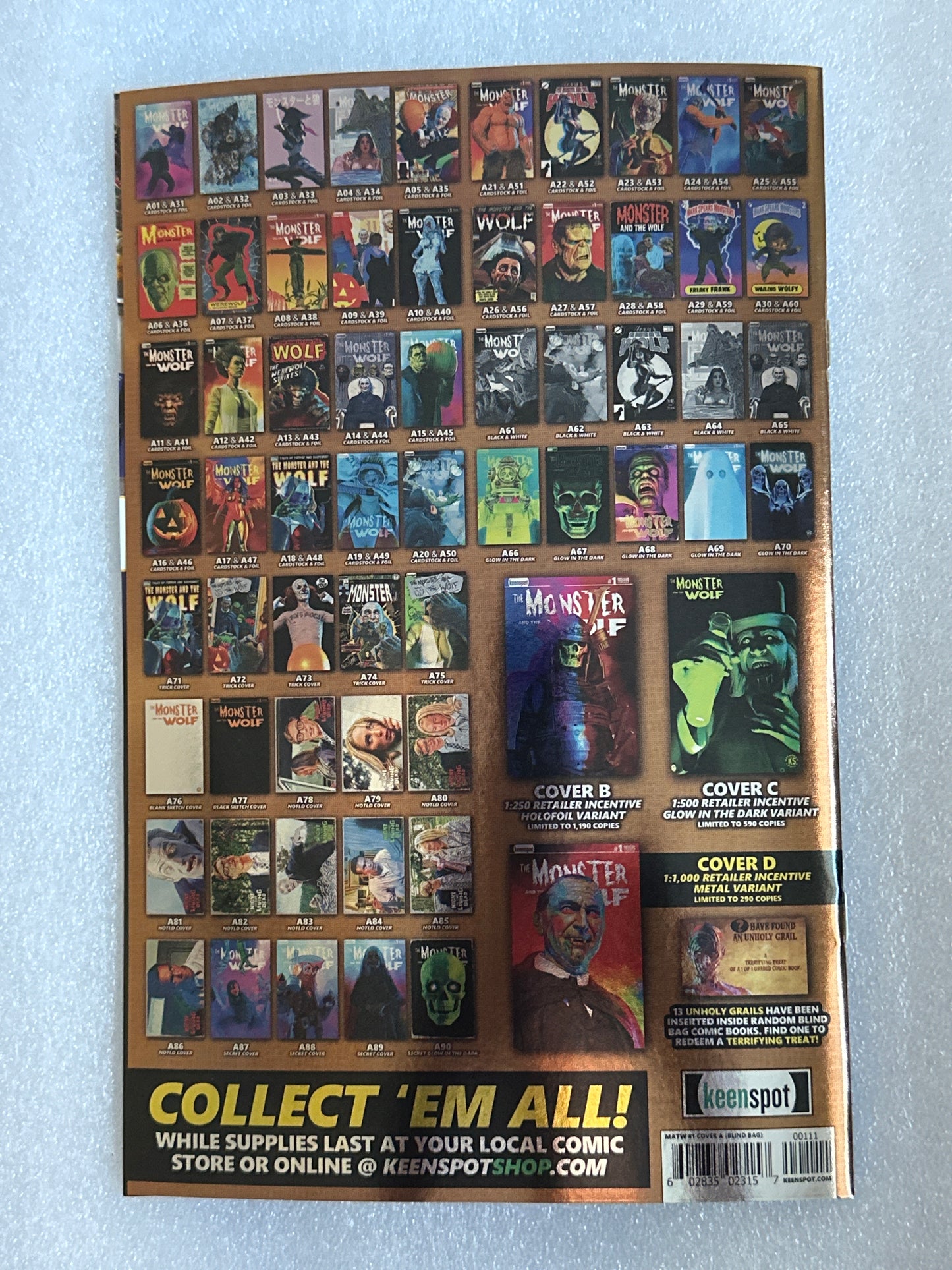 Mark Spears Monster and the Wolf #1 Cover A34 Foil