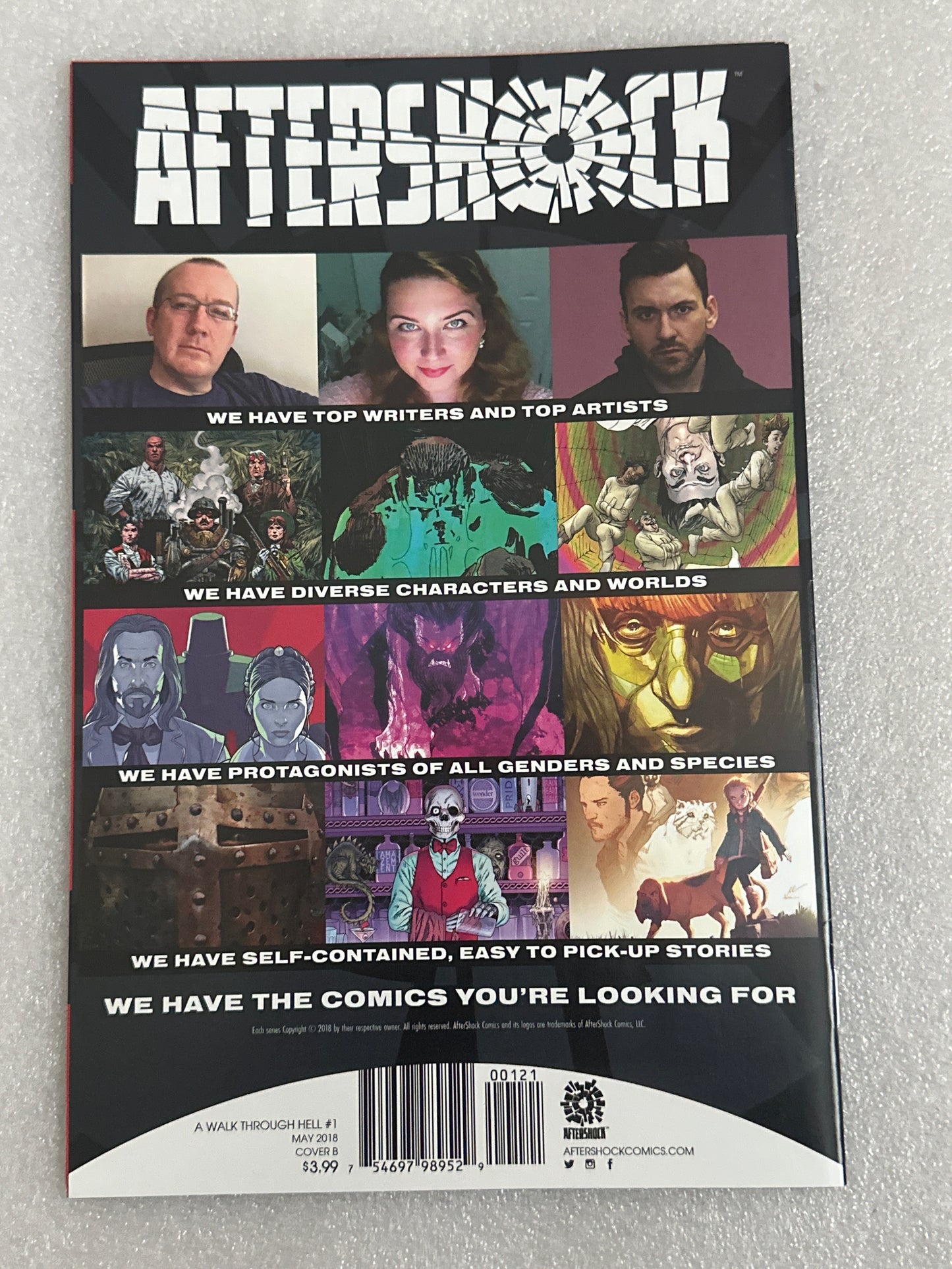 A Walk Through Hell #1 Blank Black Variant Cover Aftershock 2018