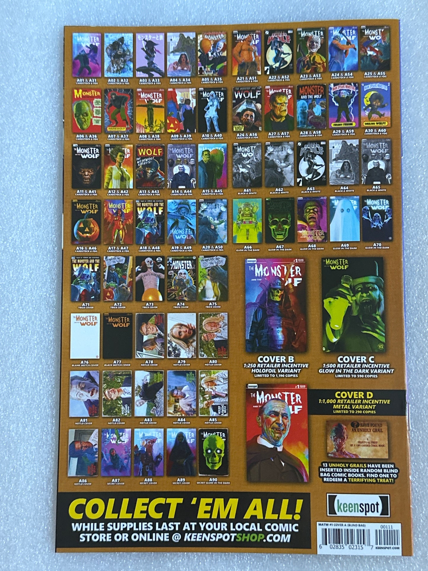 Mark Spears Monster and the Wolf #1 Cover A30