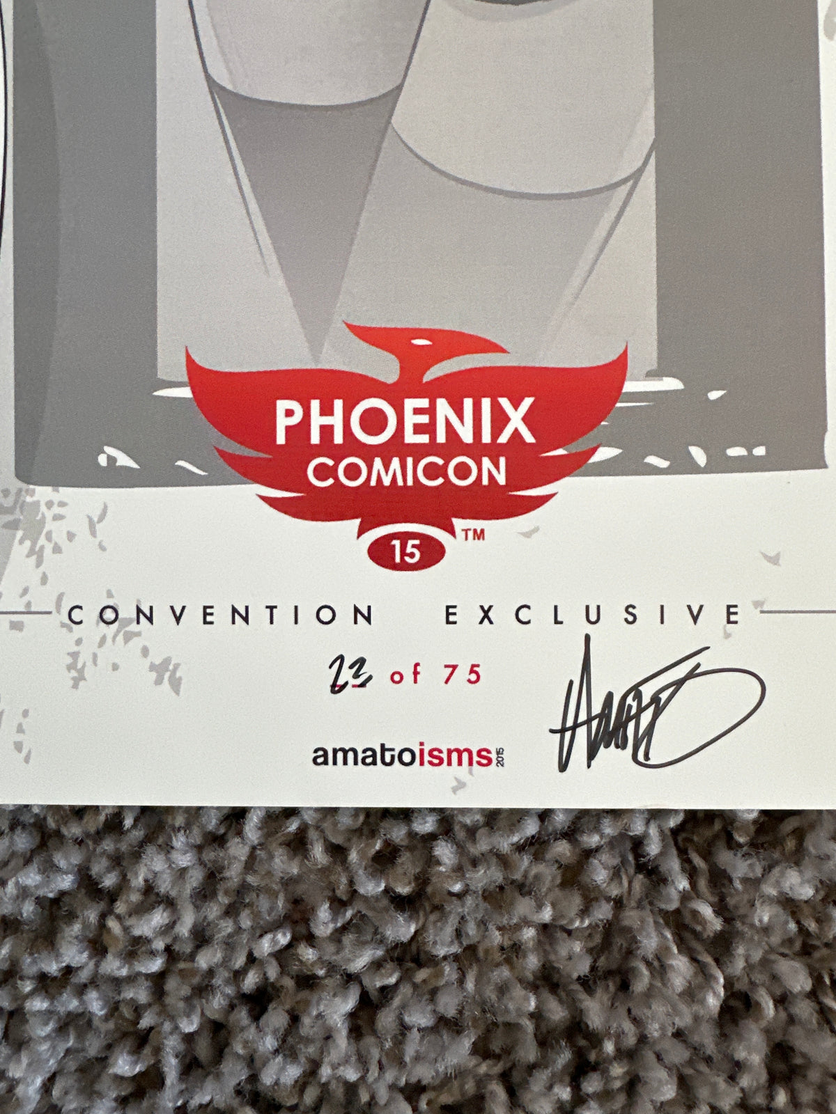 Harley Quinn Official Phoenix Comicon Print #23/75 signed 2015