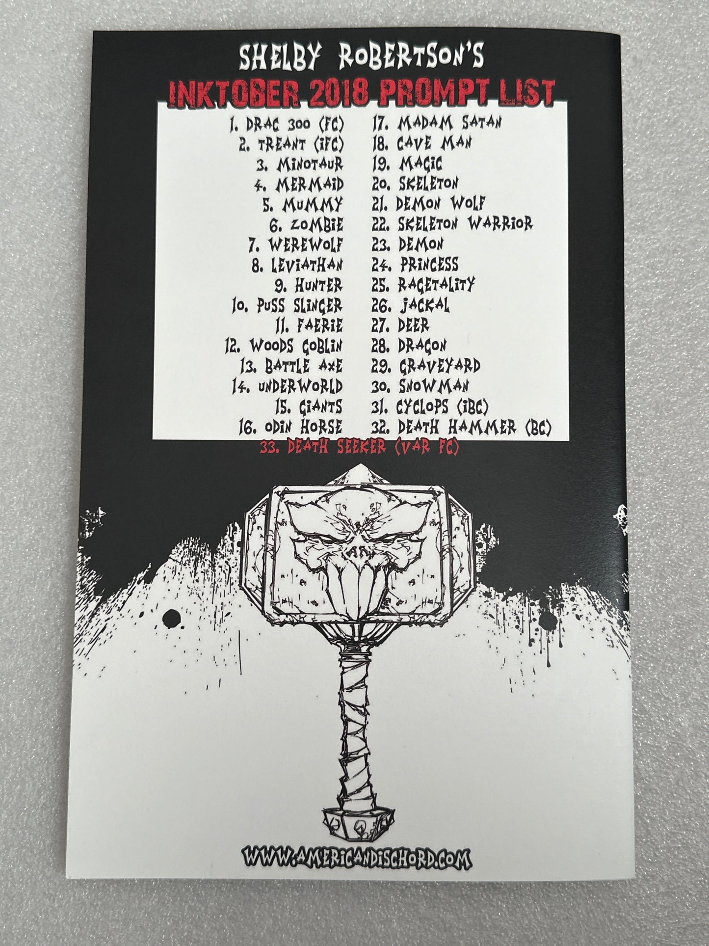 Shelby Robertson's Inktober 2018 Signed