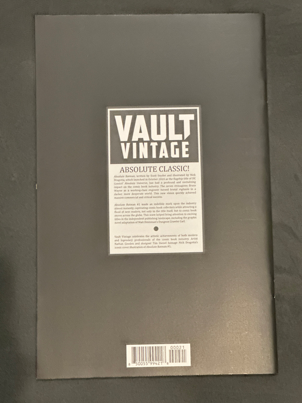 Dungeon Crawler Carl Special Edition (Absolute Batman Black & White 1 Homage) Vault 2026