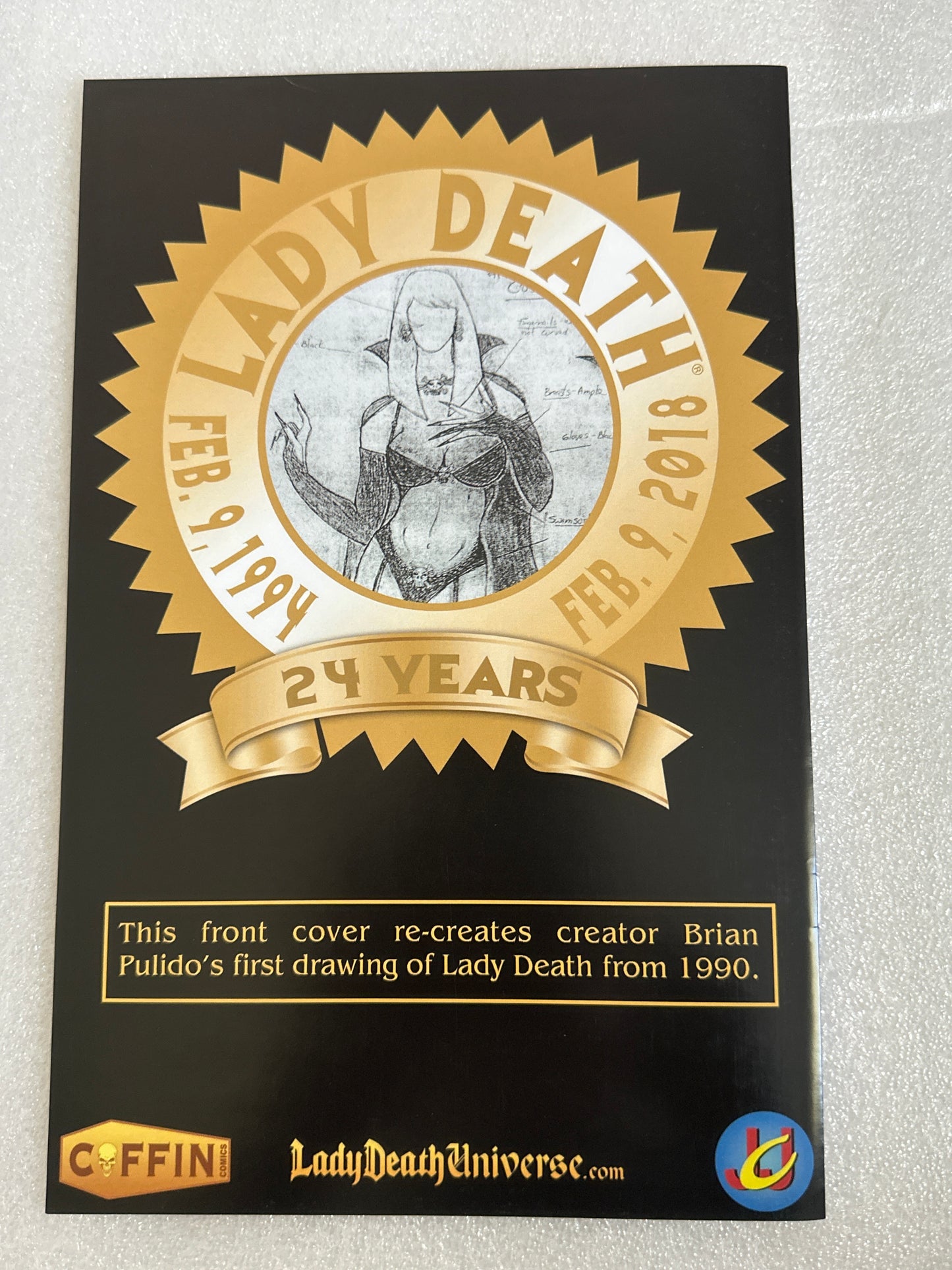 Lady Death #1 Jesse James Original Edition Signed by Pulido & James Coffin Comics 2018