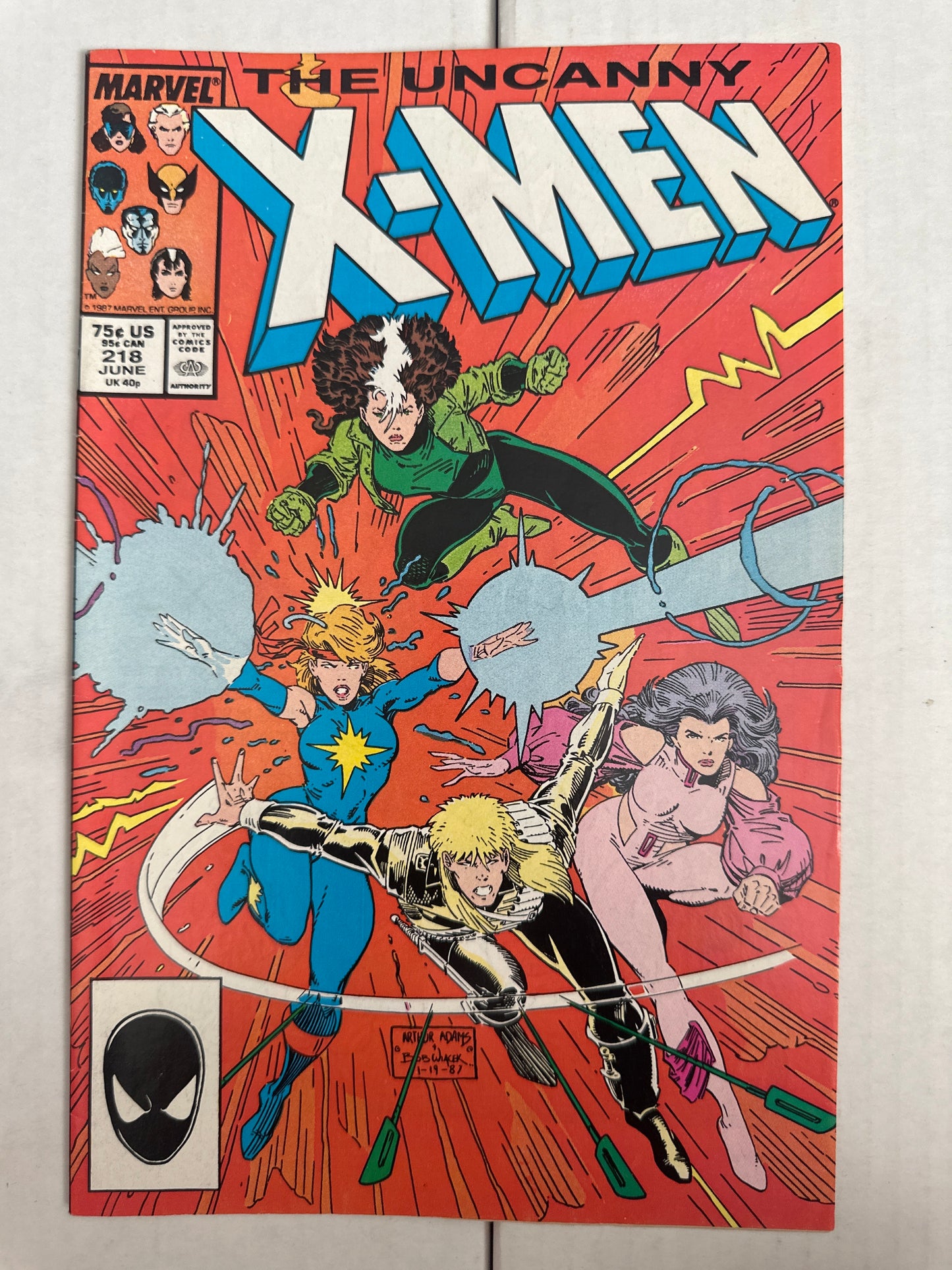 The Uncanny X-Men #218 Marvel 1987