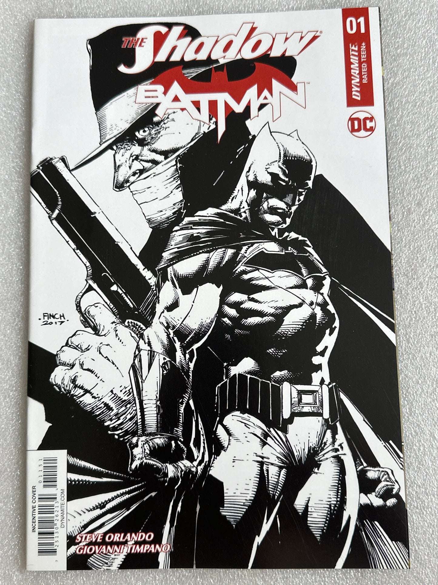 Shadow Batman #1 Finch Sketch Variant DC / Dynamite 2017