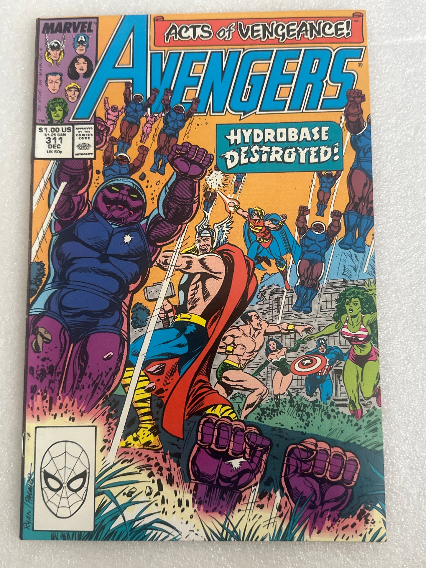 Avengers 311 Marvel 1989