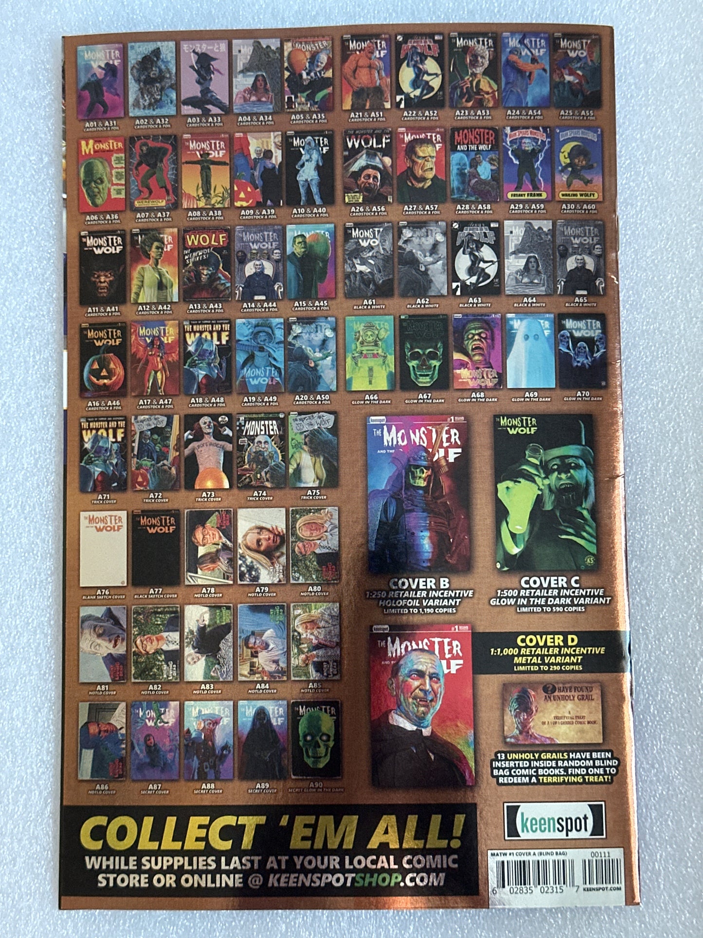 Mark Spears Monster and the Wolf #1 Cover A38 Foil