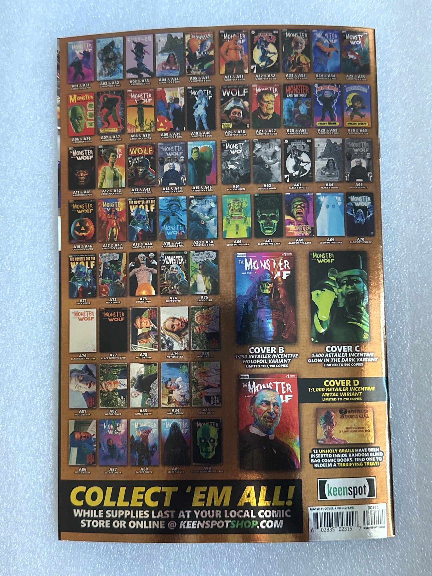 Mark Spears Monster and the Wolf #1 Cover A52 Foil