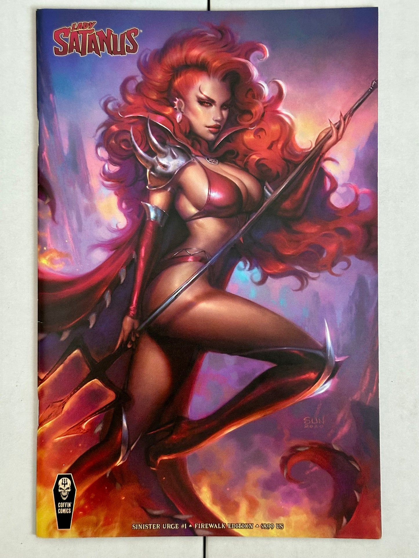 Lady Satanus: Sinister Urge #1 Firewalk Edition Coffin Comics 2024
