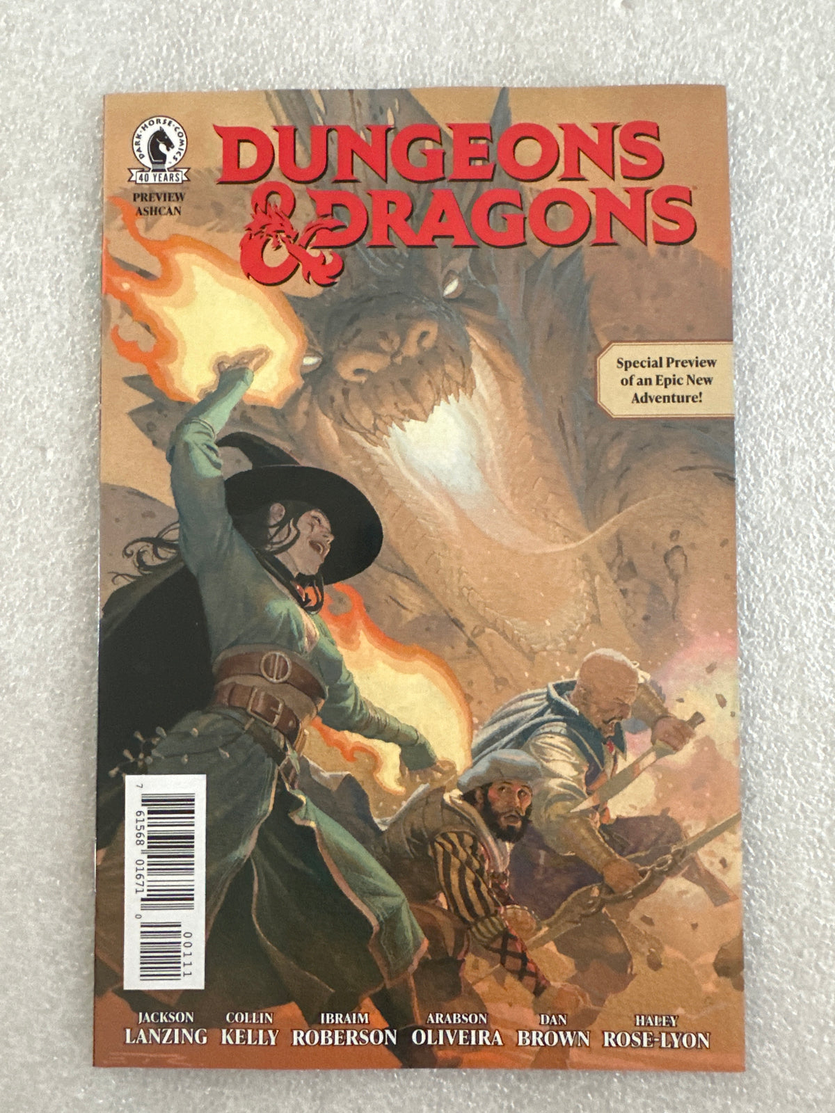 Dungeons & Dragons Preview Ashcan Dark Horse 2026