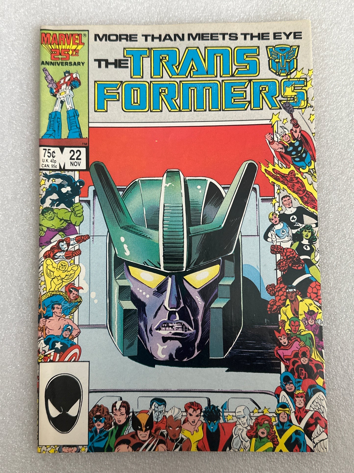 Transformers #22 25th Anniversary Cover Marvel 1986