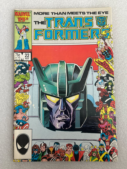 Transformers #22 25th Anniversary Cover Marvel 1986