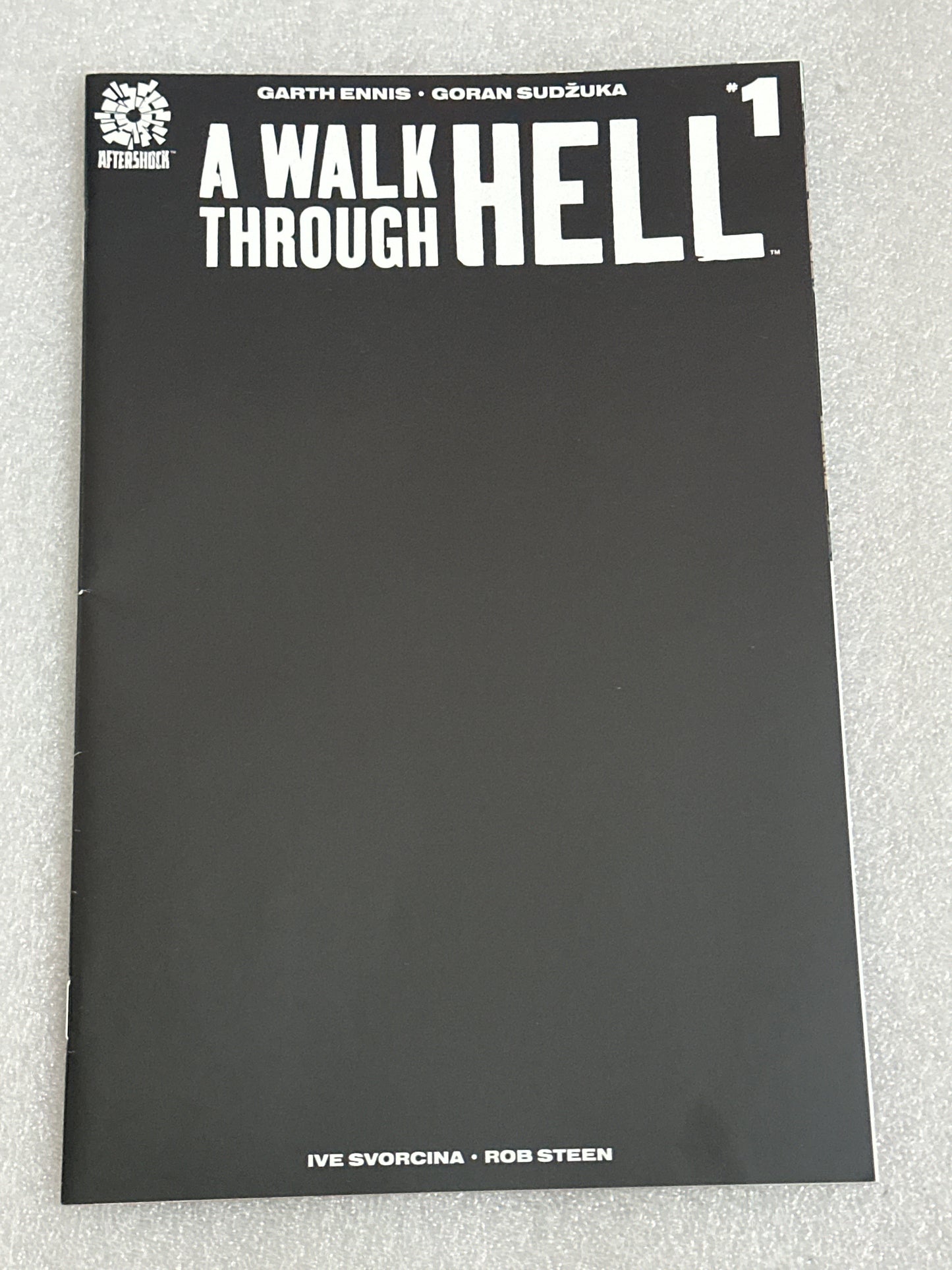 A Walk Through Hell #1 Blank Black Variant Cover Aftershock 2018