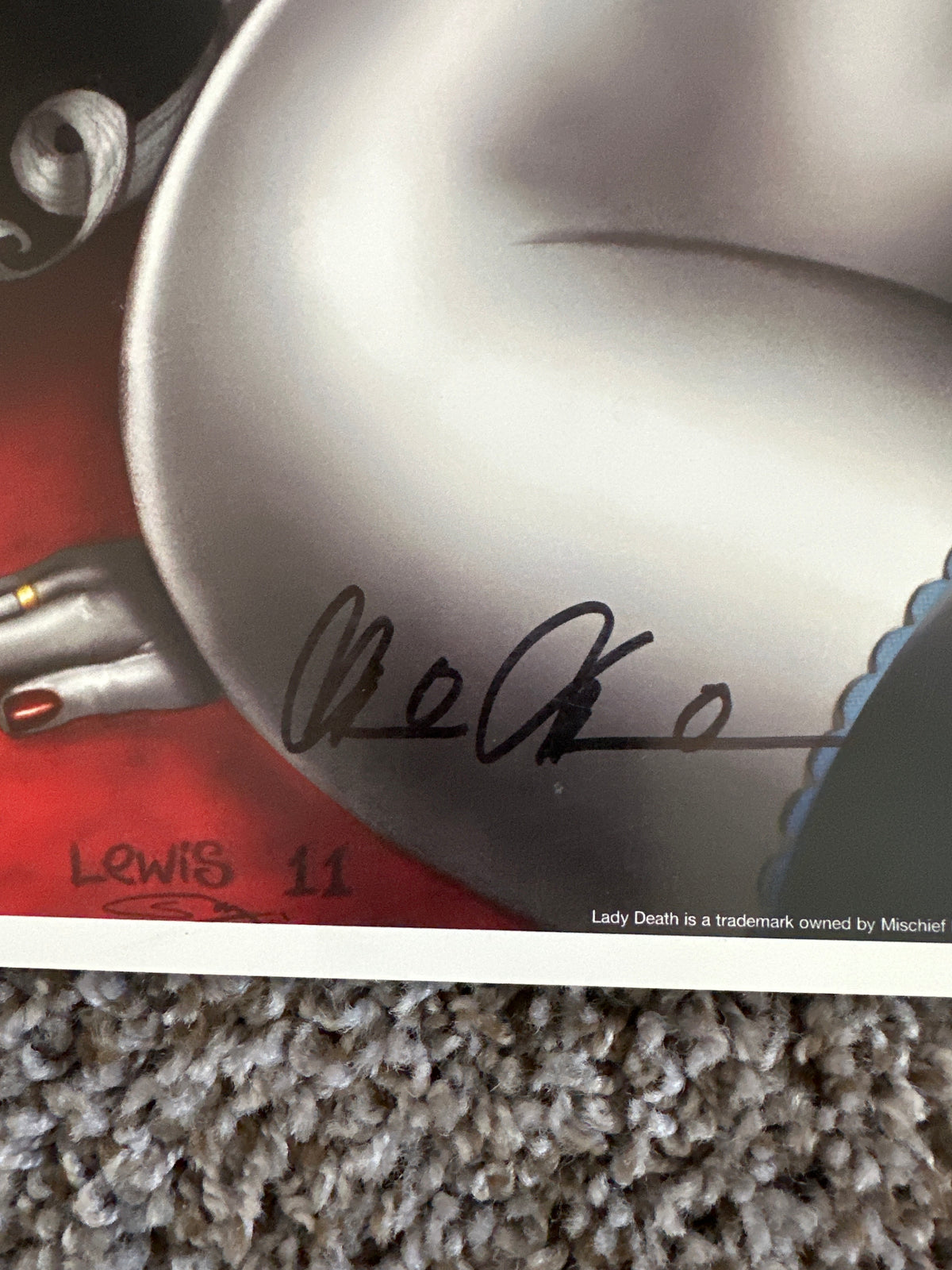 Lady Death Print by Lewis Signed by Brian Pudilo 2011