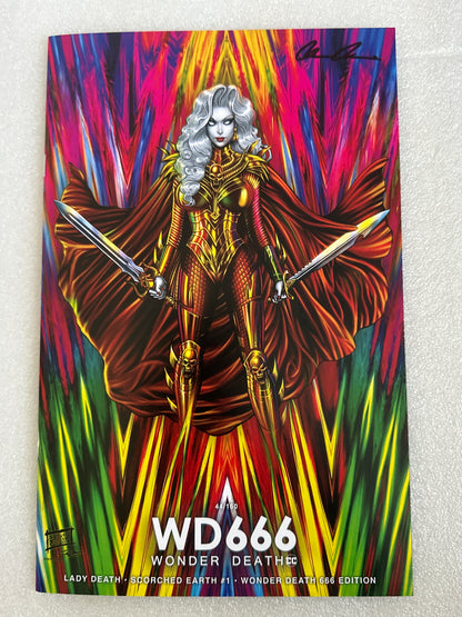 Lady Death: Scorched Earth #1 Wonder Death 666 Edition Signed by Pulido Coffin Comics 2020