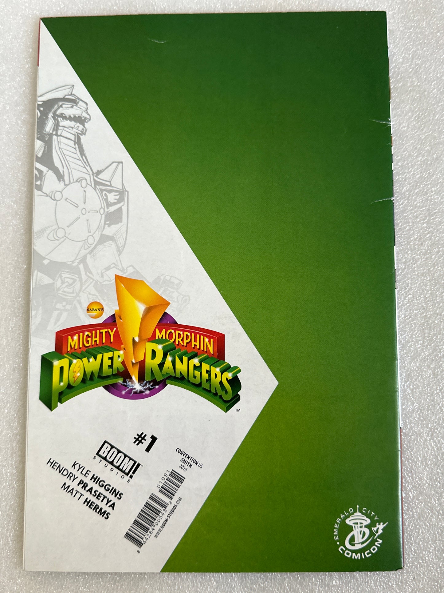 Mighty Morphin Power Rangers #1 Emerald City Comicon Variant Boom! Studios 2016
