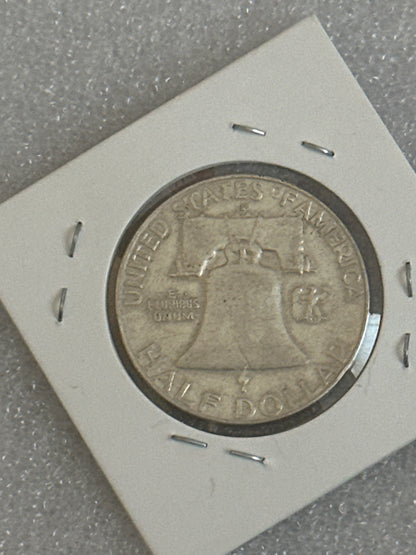1960 D Franklin silver half dollar