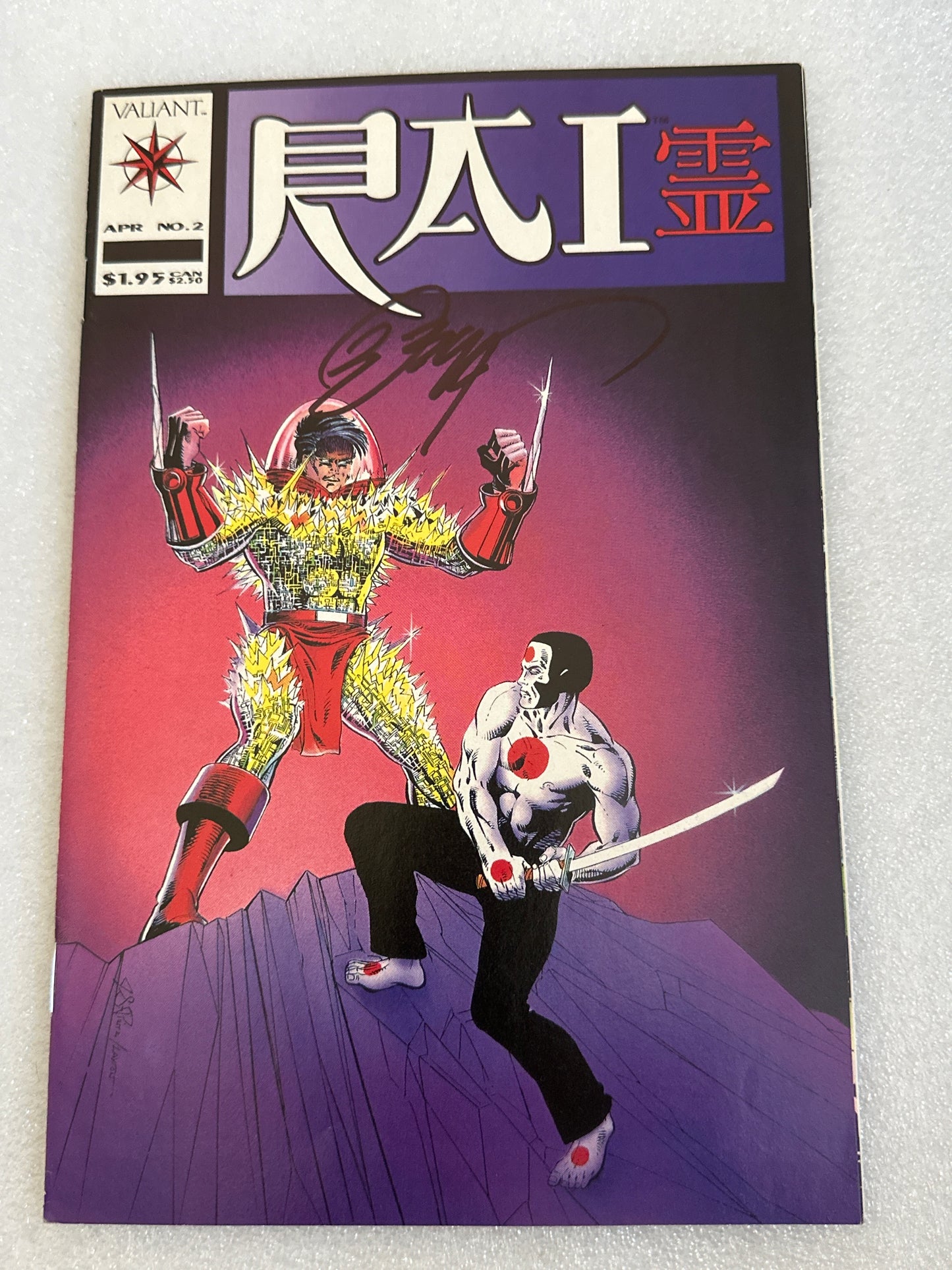 Rai #2 Signed by Bob Layton w/COA Valiant 1991