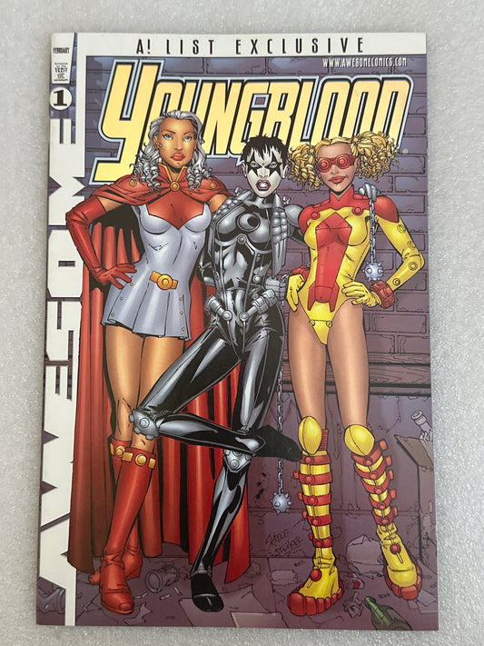Youngblood #1 A! List Exclusive Gold Foil Awesome Comics 1998