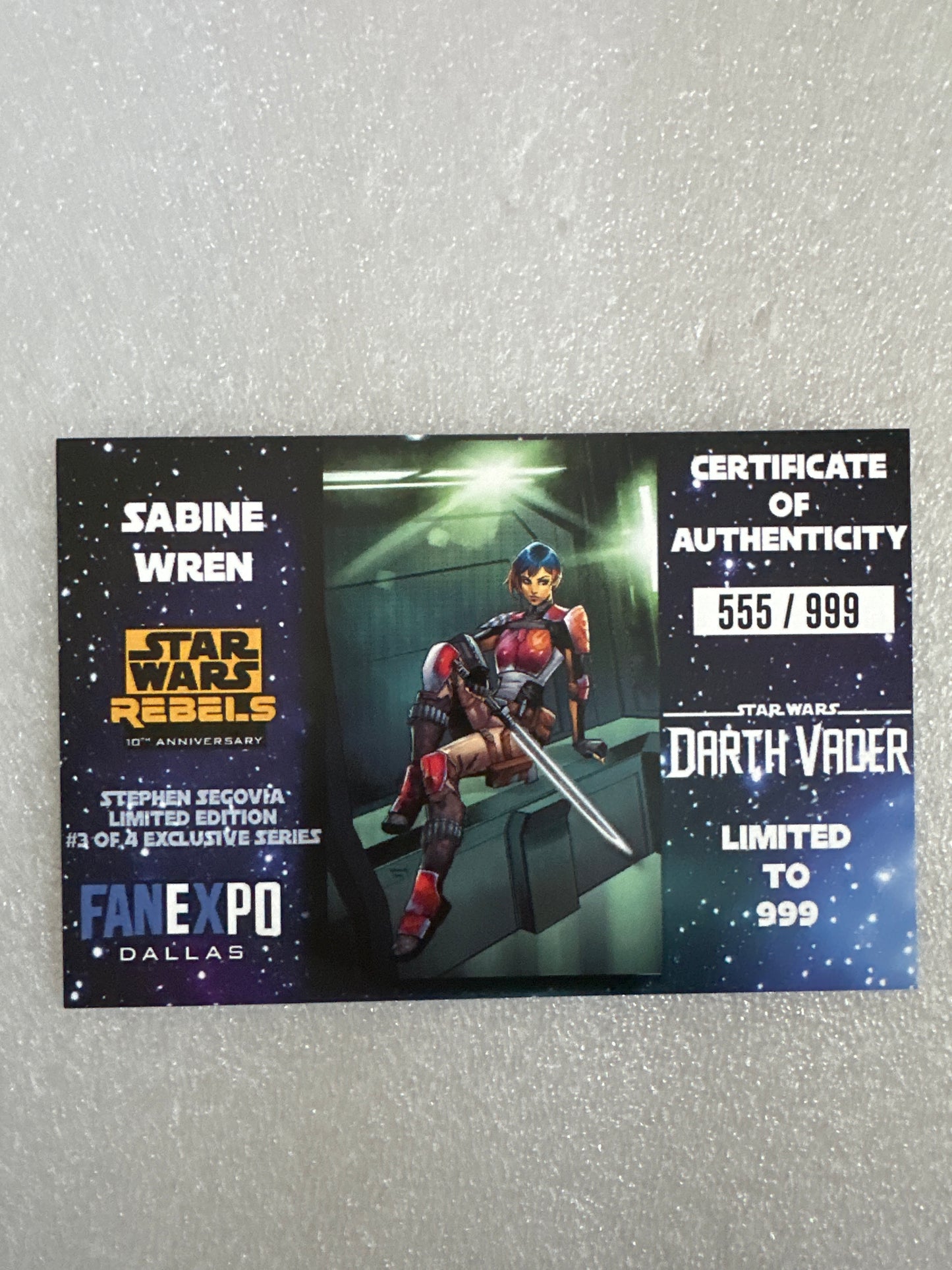 Star Wars Darth Vader #44 Stephen Segovia Variant Marvel 2024 With COA (555/999)