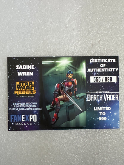 Star Wars Darth Vader #44 Stephen Segovia Variant Marvel 2024 With COA (555/999)