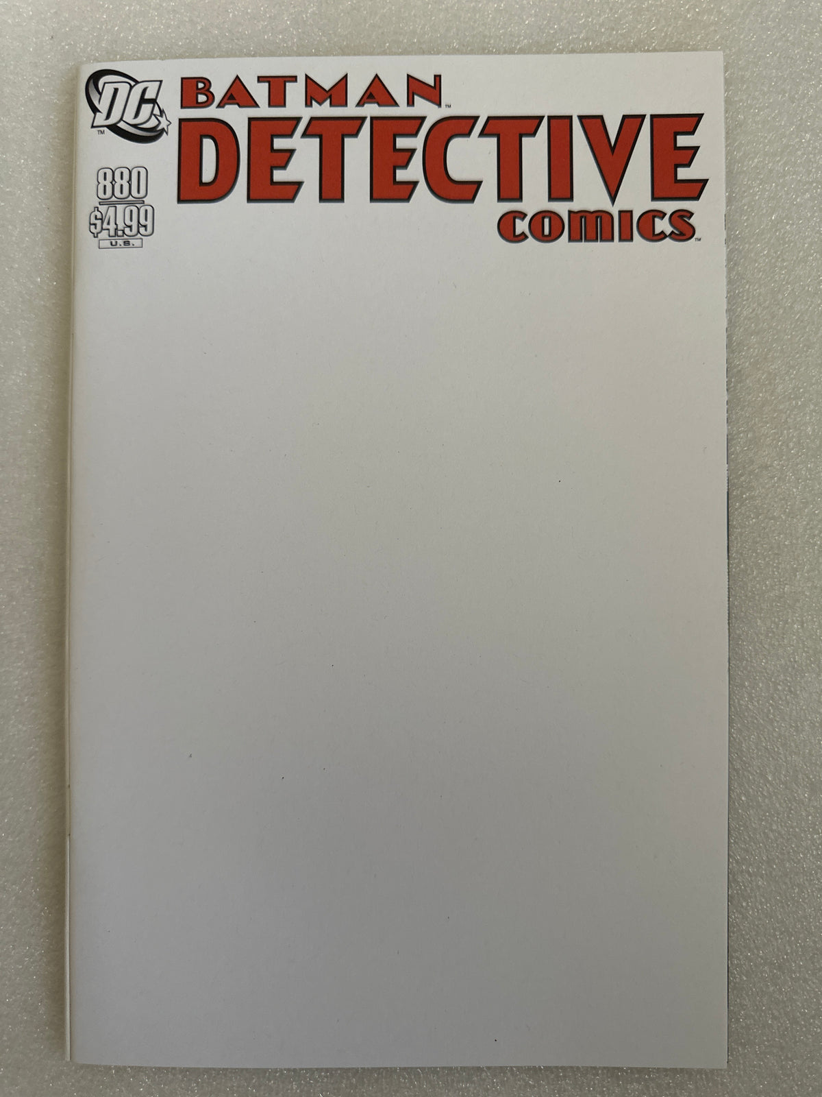 Detective Comics #880 Facsmile Blank Cover DC 2025