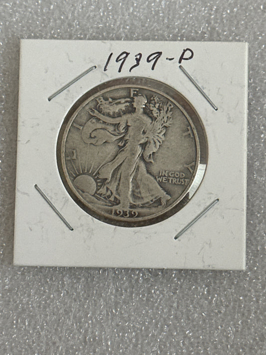 1939 D Walking Liberty Silver Half Dollar