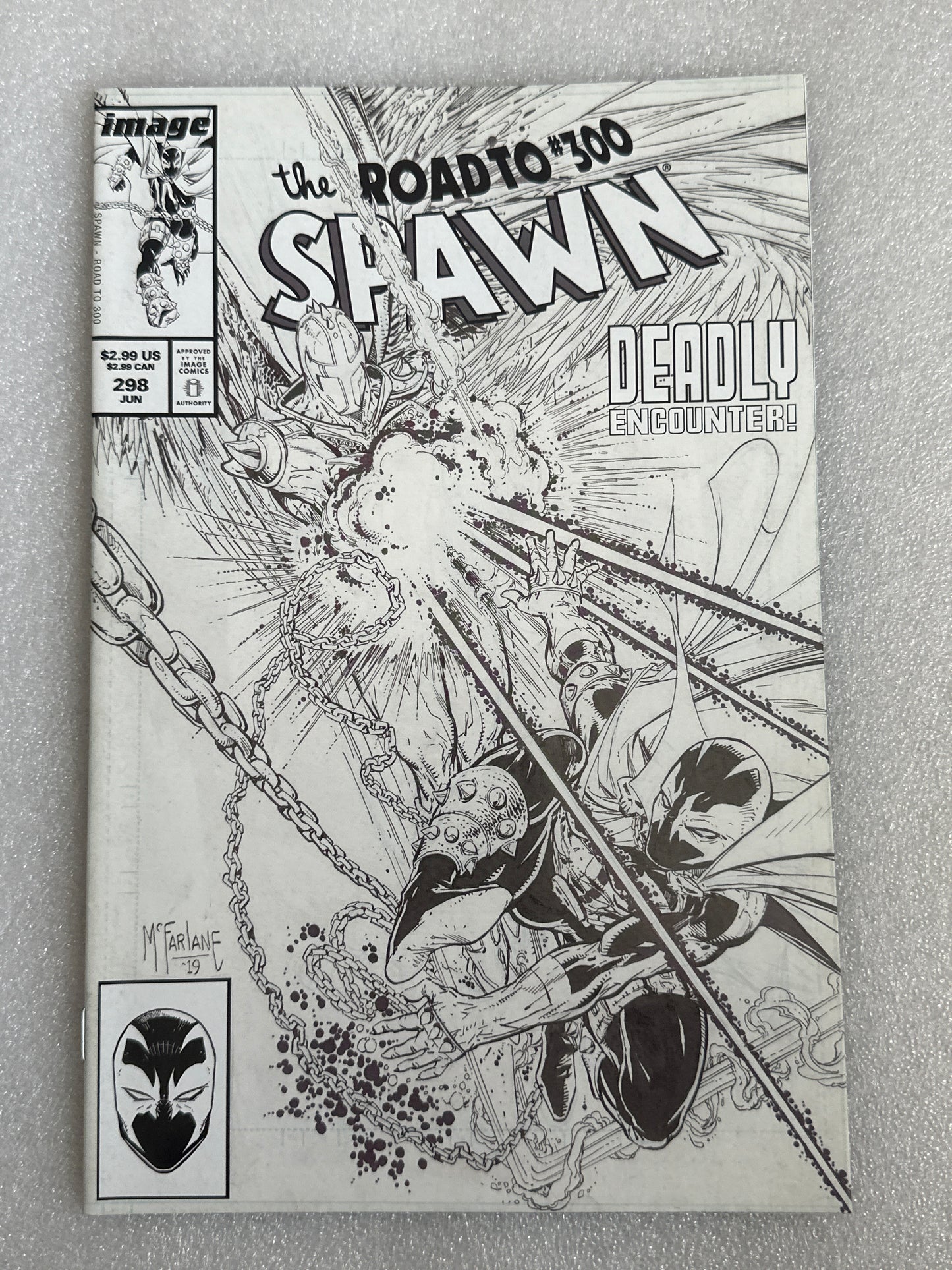 Spawn #298 B&W Variant Image Comics 2019