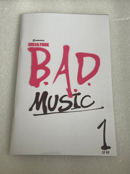 Ninja-Funk B.A.D. Music #1 EP 07 Acetate Limited Cover 75/100 Whatnot Publishing 2025