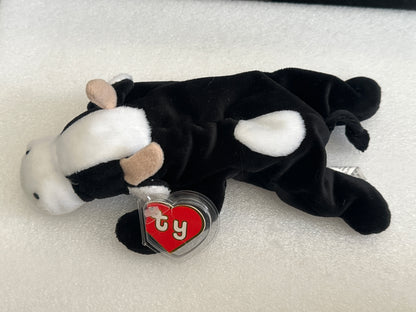 Daisy The Cow Beanie Baby 2nd Generation Tag w/Case TY 1993