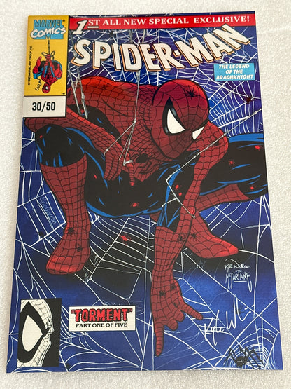 Spider-Man #1 Crouch Potato Color Metal Variant Marvel 2020 signed by Kyle Willis 30/50