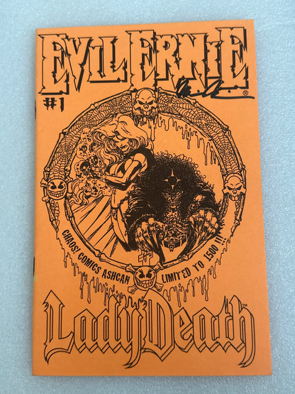 Evil Ernie / Lady Death Ashcan Preview Signed Pulido Chaos! Comics 1994