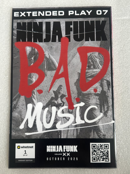 Ninja-Funk B.A.D. Music #1 EP 07 Variant Virgin Action Cover Whatnot Publishing 2025
