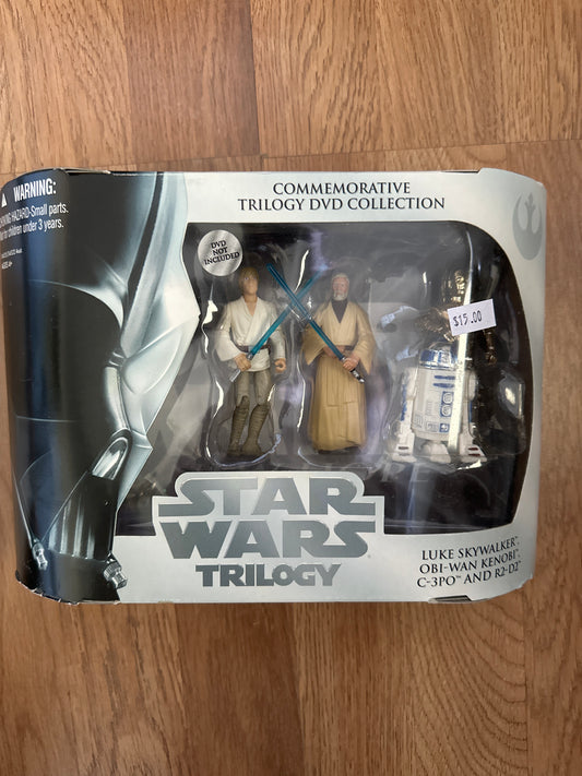 Star Wars Trilogy Luke Skywalker, Obi-Wan Kenibi, C-3PO, & R2-D2 DVD Collection