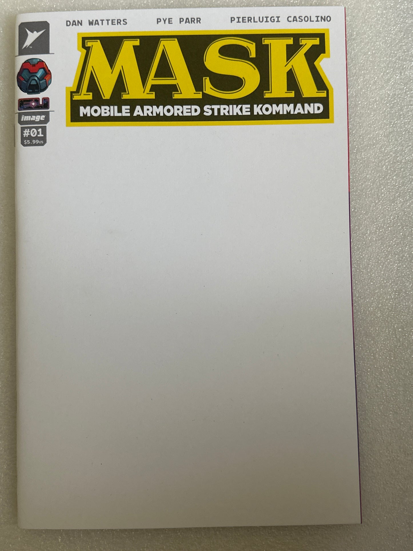 M.A.S.K. #1 Yellow Logo Blank Variant Cover L Image 2026