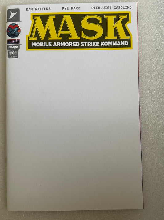 M.A.S.K. #1 Yellow Logo Blank Variant Cover L Image 2026