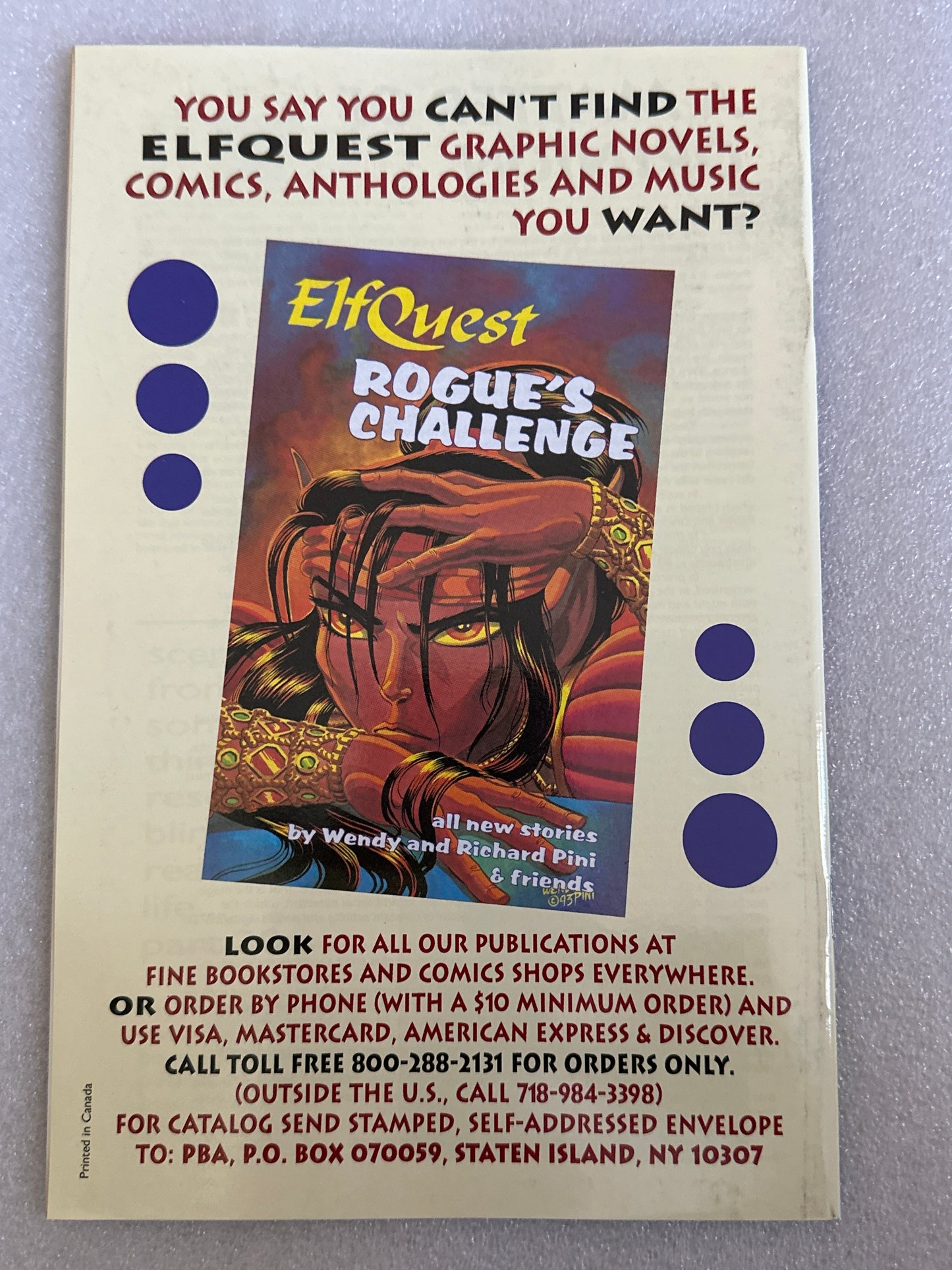 ElfQuest Shards #1 Warp Graphics 1994