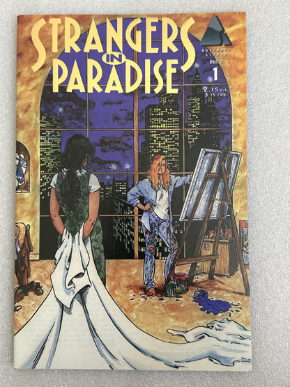 Strangers In Paradise #1 Gold Foil Variant Abstract 1994