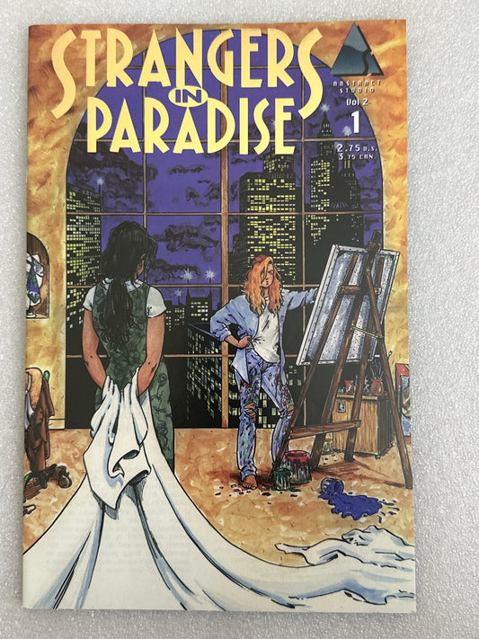 Strangers In Paradise #1 Gold Foil Variant Abstract 1994