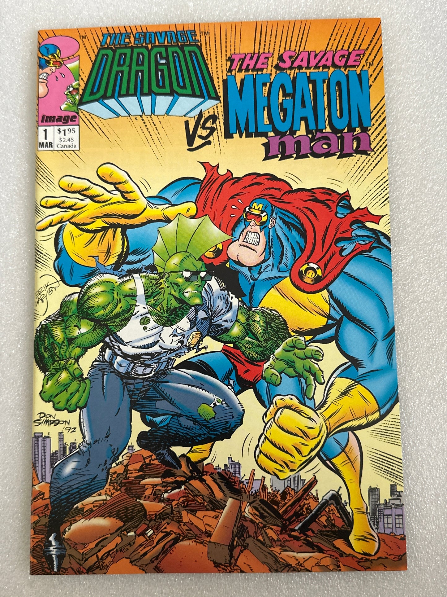 Savage Dragon vs Megaton Man #1 Image Comics 1993