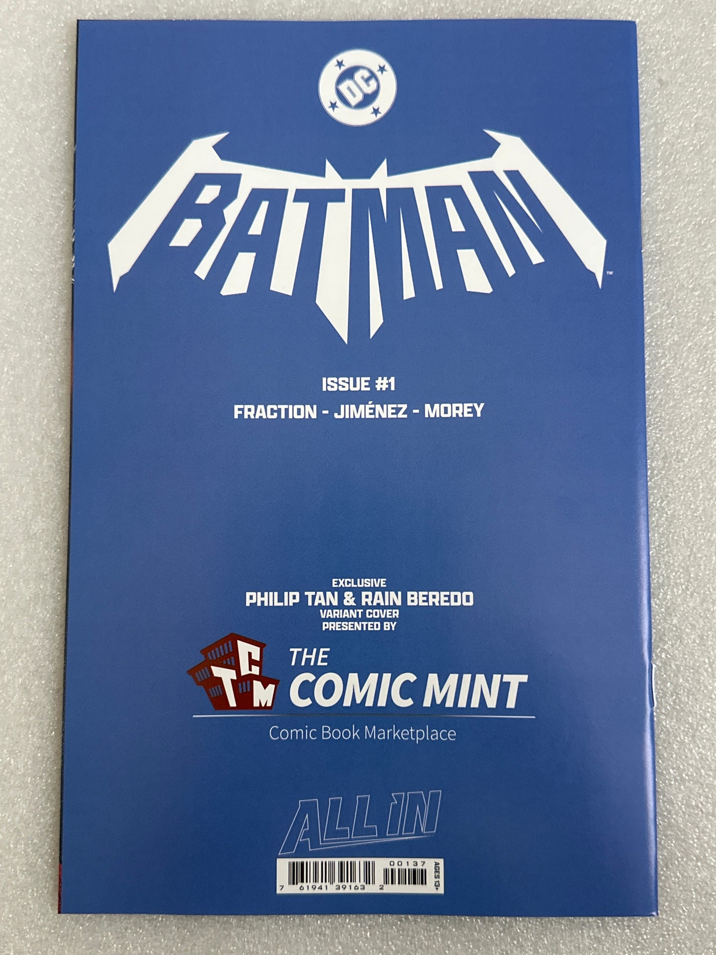 Batman #1 Philip Tan Appreciation Virgin Variant DC 2025